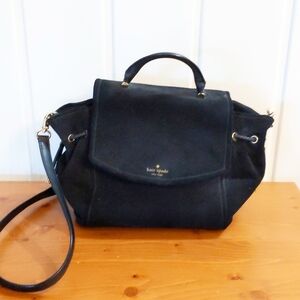 black suede Kate Spade Bag
